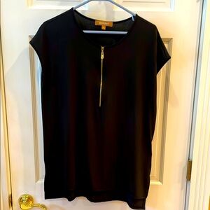 Ellen Tracy (S) Black  Zippered Sleeveless Top, NWOT.